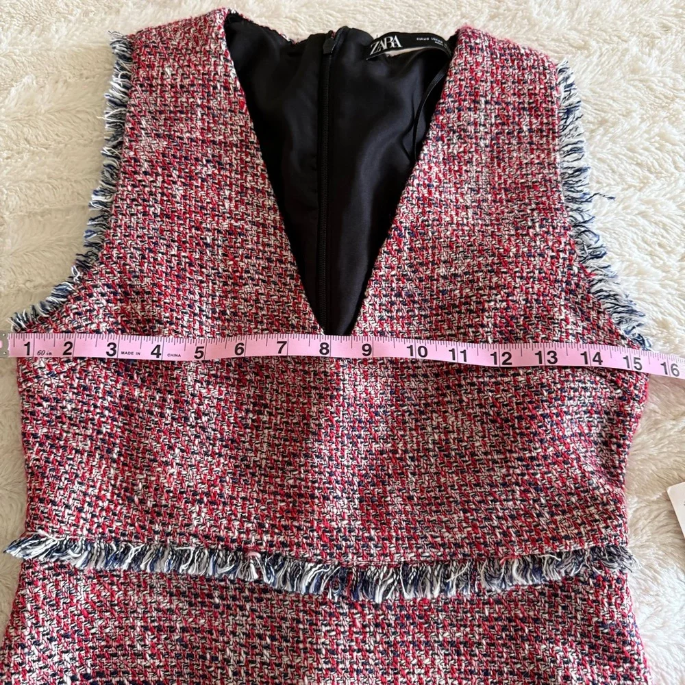 NWT Zara Tweed Mini Dress - Picture 8 of 9